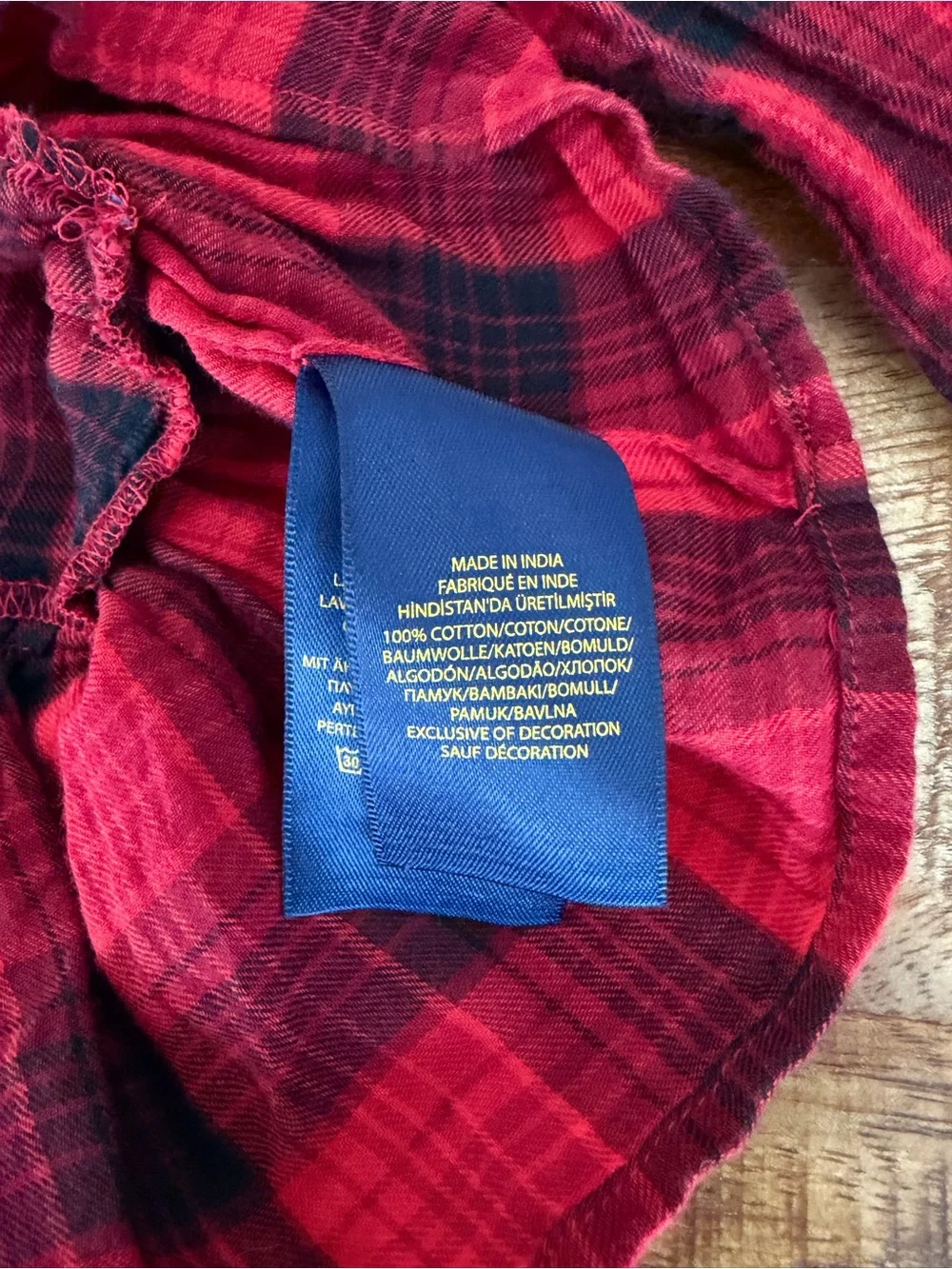 Polo Ralph Lauren Plaid Peplum Top 3T